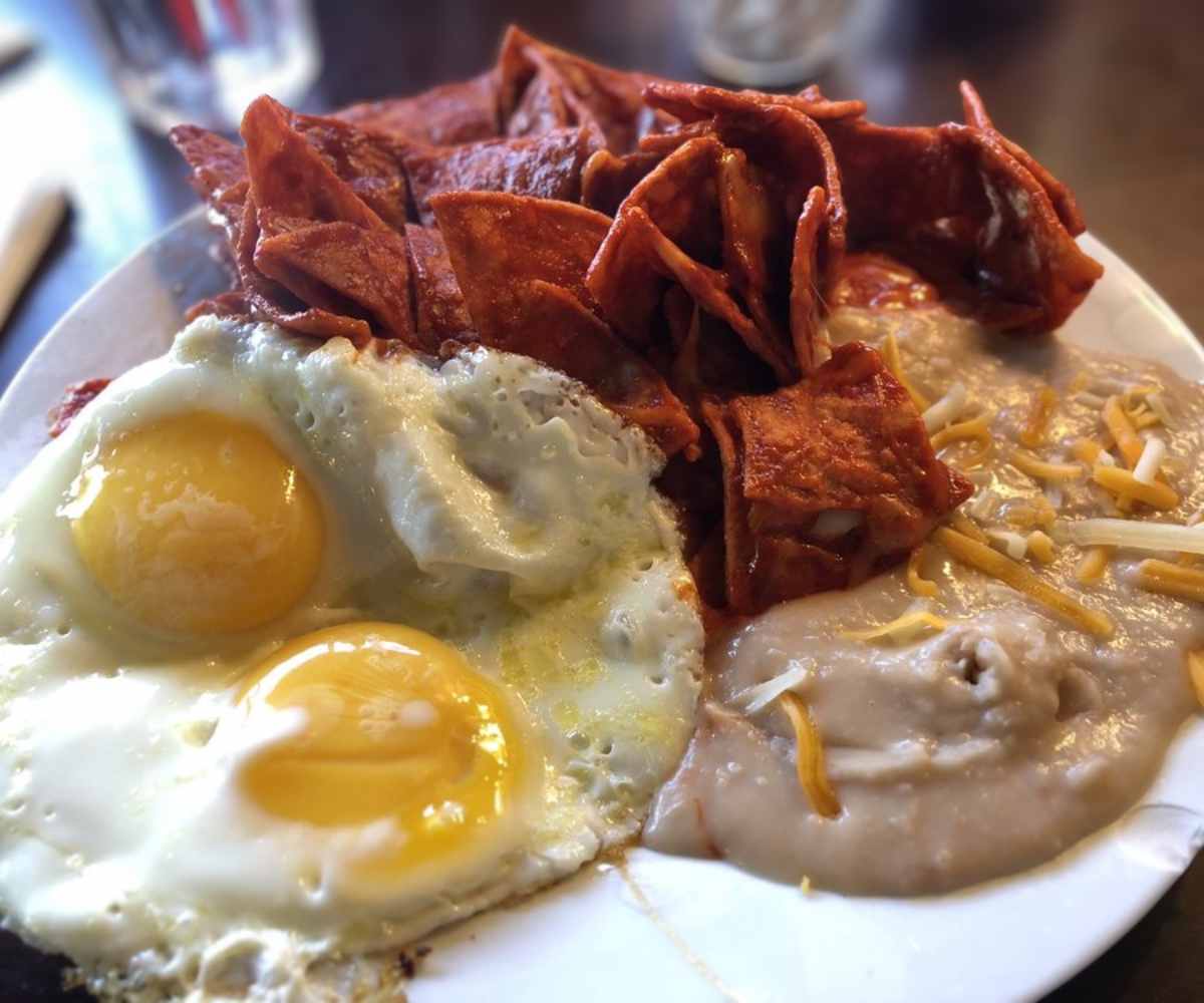 chilaquiles at aunt Yese's home cooking in garden grove ca