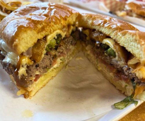 burger at peg leg in russellville ar