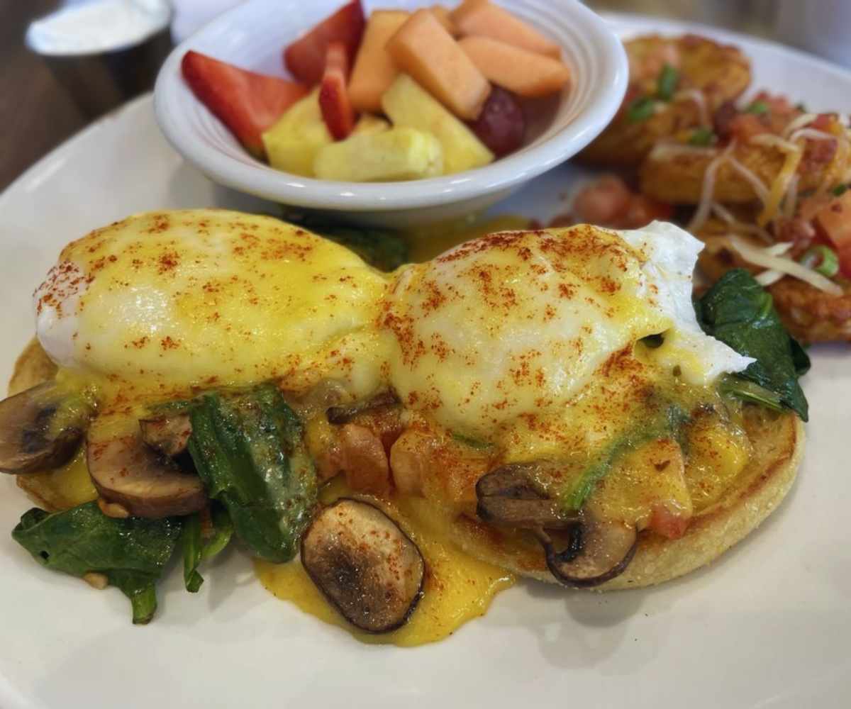 eggs benedict at River City Bistro in Fort Smith, AR