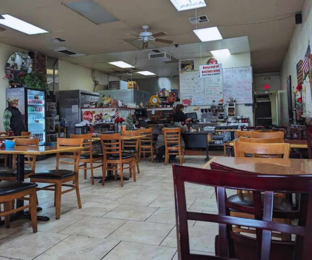 inside irene's burger cafe in Palmdale, CA