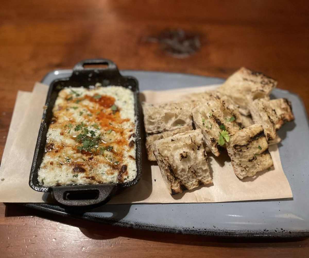 Hot honey feta dip at lazy dog restaurant and bar in downey ca