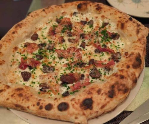 delicious pizza at Figidini's in Providence, RI