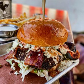 The stevie burger at lsa burgers in denton texas