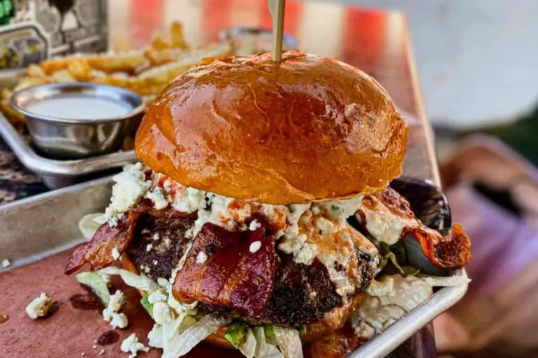 The stevie burger at lsa burgers in denton texas