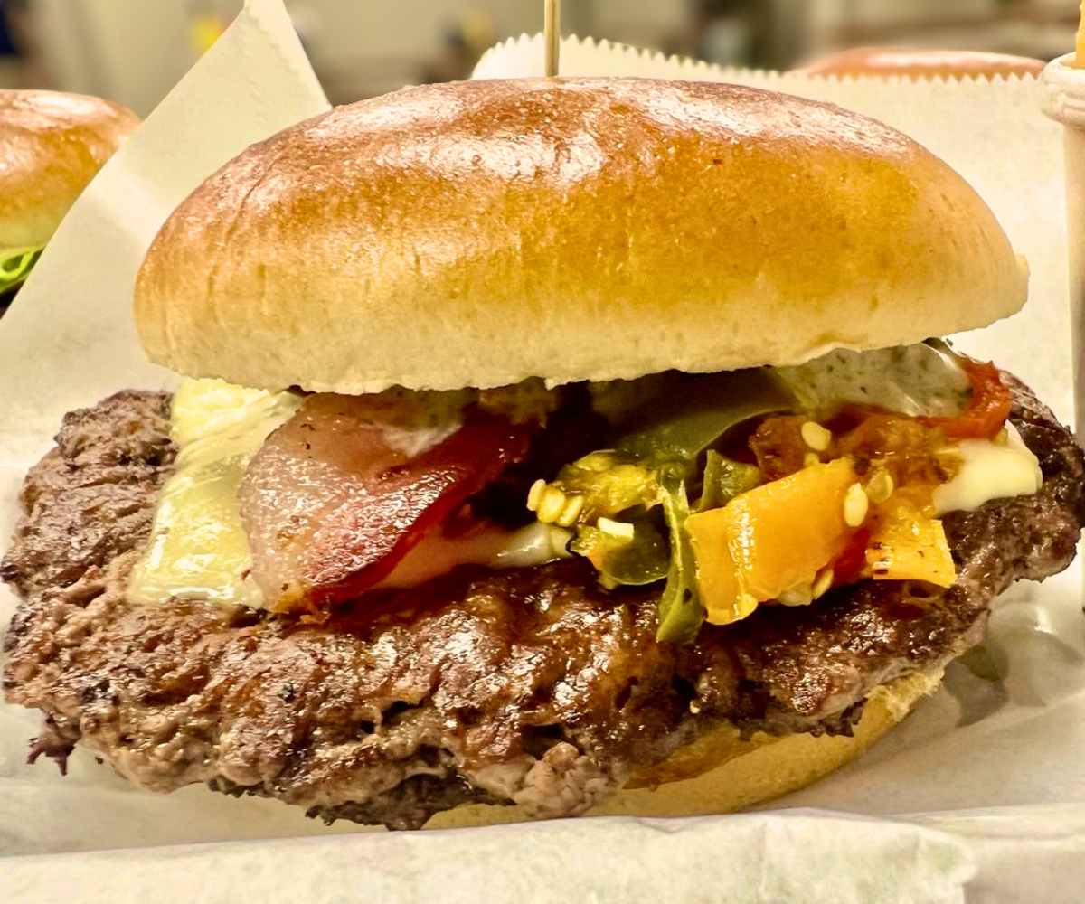 the mad cow burger at wagyulicious burgers and brews in baton rouge louisiana