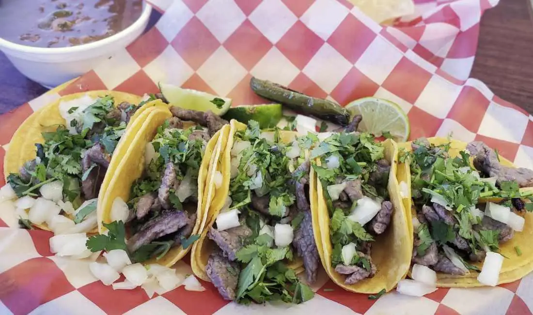 carne asada street tacos at quesadilla king in san antonio texas