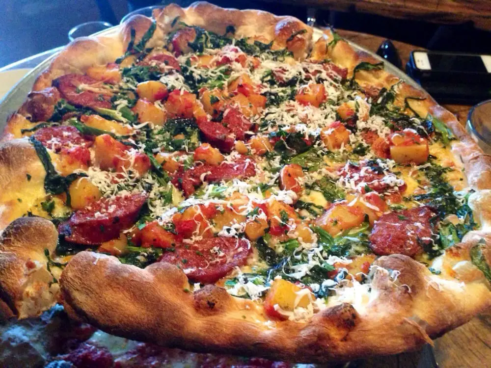 pizza Portuguese sausage and potatoes