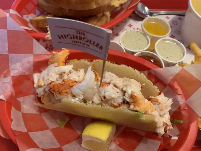 Lobster Cheese Crisp Taco