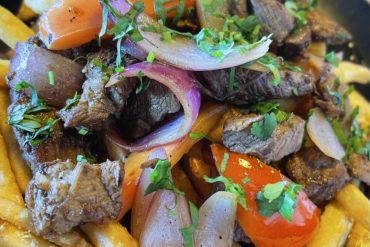 Lomo saltado at Micas Restobar in La Verne, CA