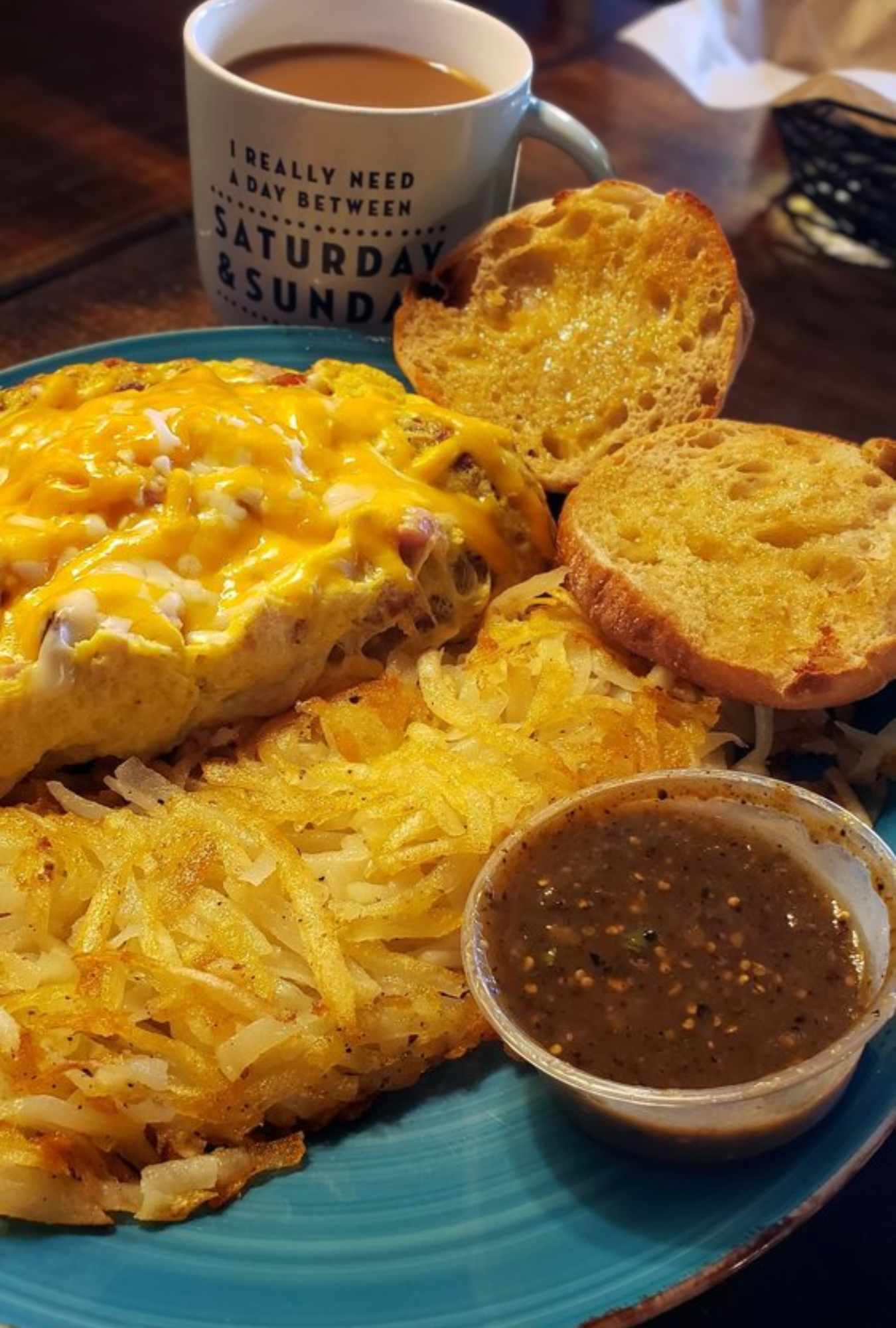three little piggies omelet at aunt yese's home cooking in garden grove ca