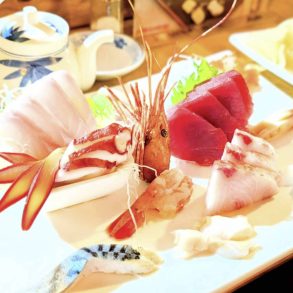 shrimp and sushi at niki's tokyo inn in san antonio Texas