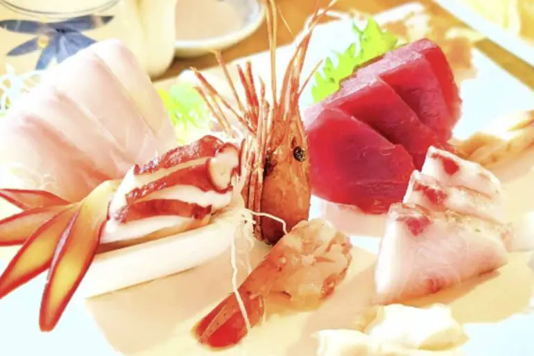 shrimp and sushi at niki's tokyo inn in san antonio Texas