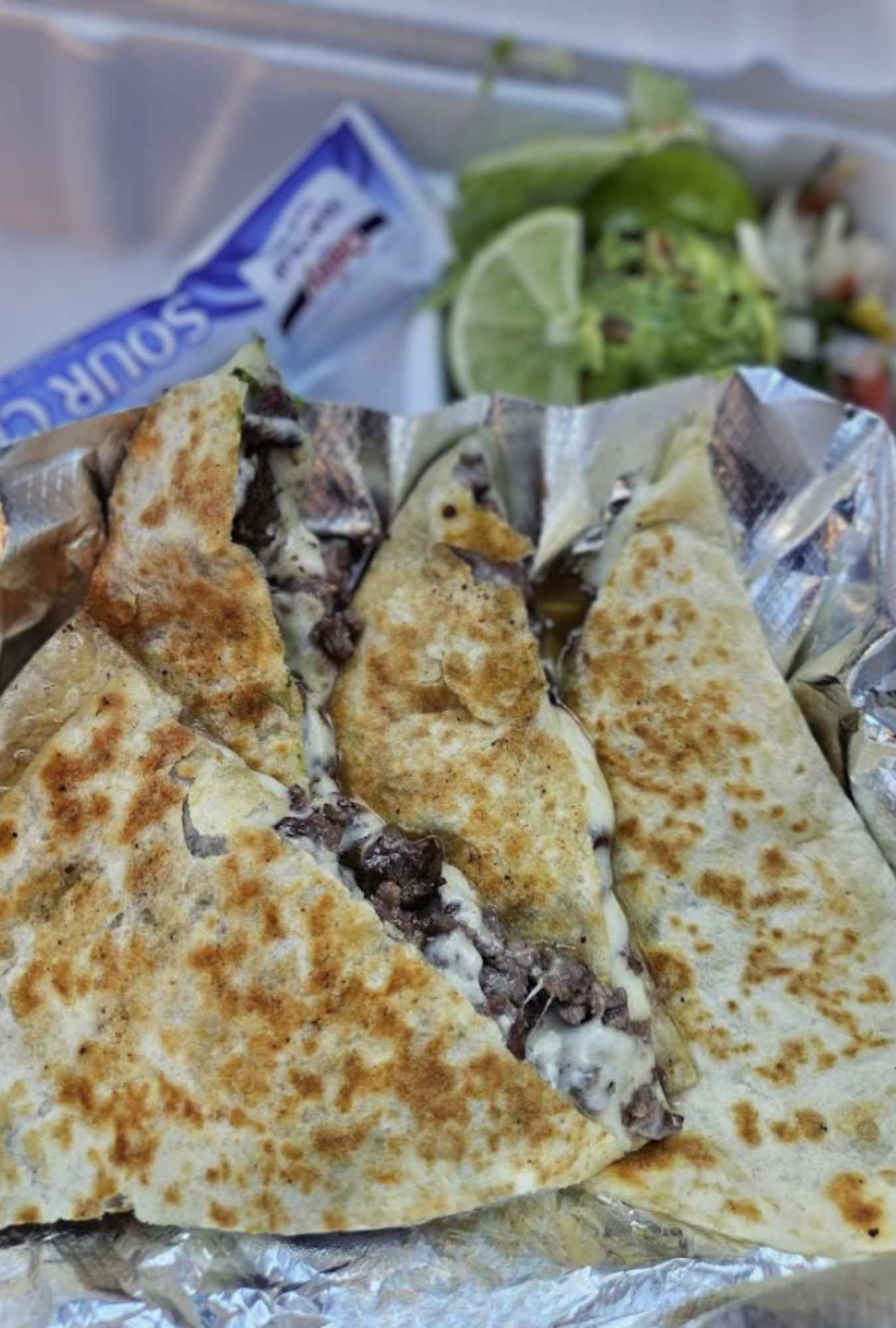 carne asada quesadilla at quesadilla king in san antonio texas