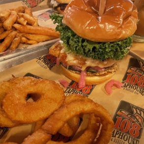 Food at 108 Tap House & Burger Bar located in Ketchikan, AK.