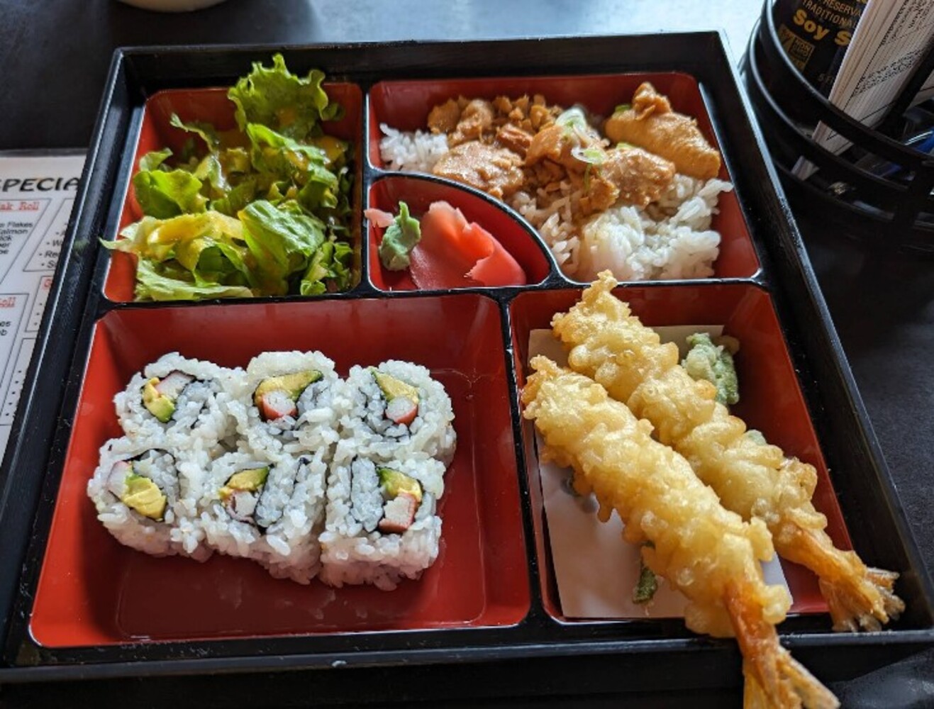 Food at Kodiak Hana Restaurant located in Kodiak, AK.