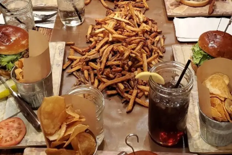 Food at The Field Burger and Tap located in State College, PA.