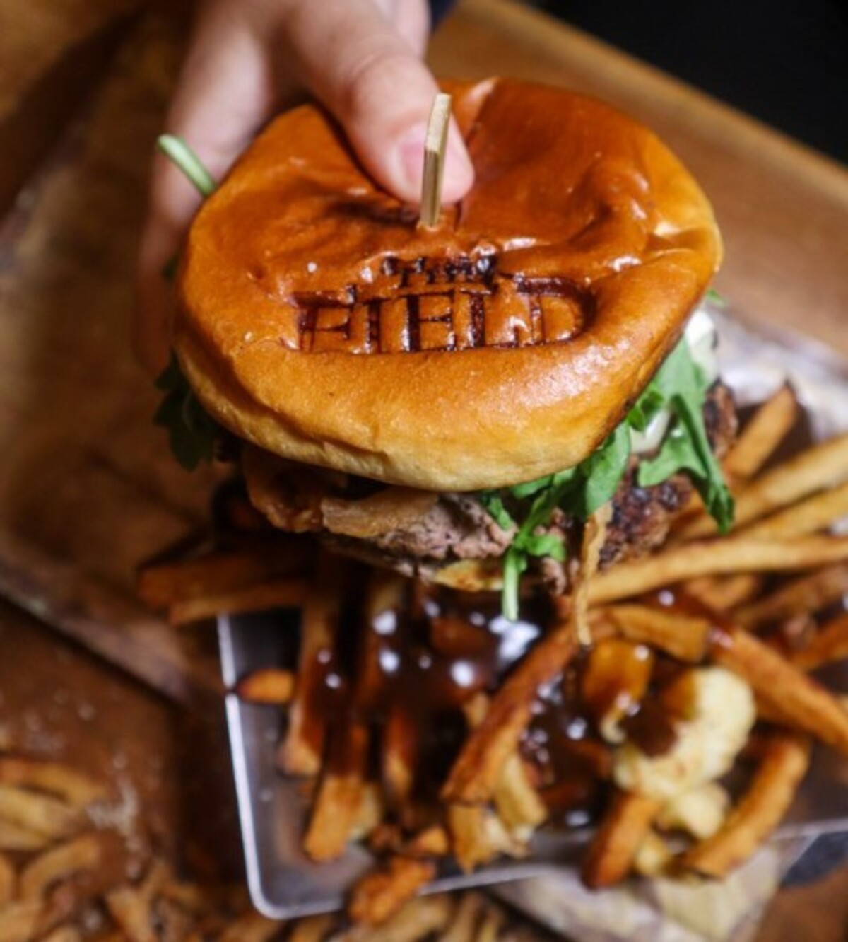 Food at The Field Burger and Tap located in State College, PA.
