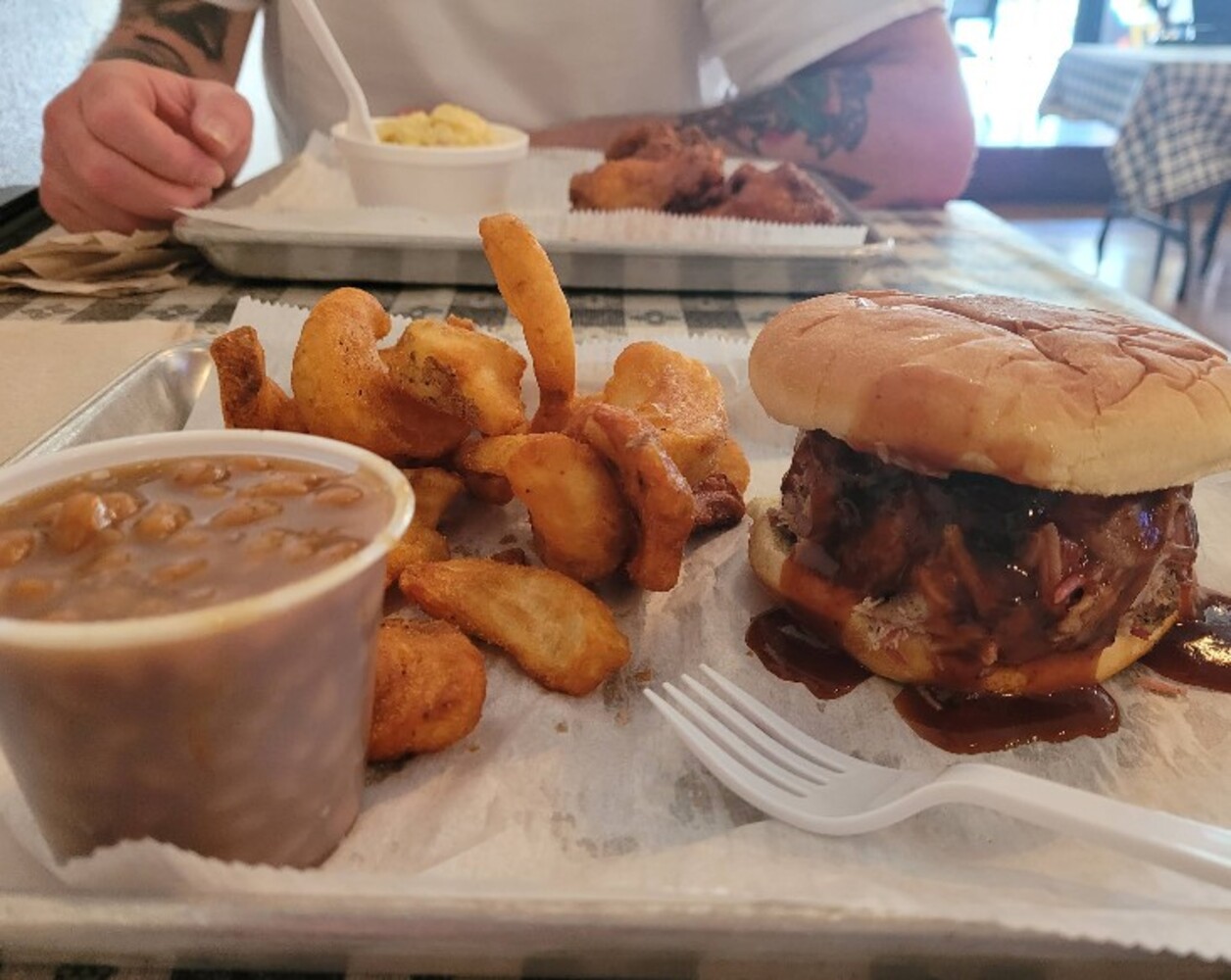 Food at Dem 2 Brothers And A Grill located in Charleston, WV.   