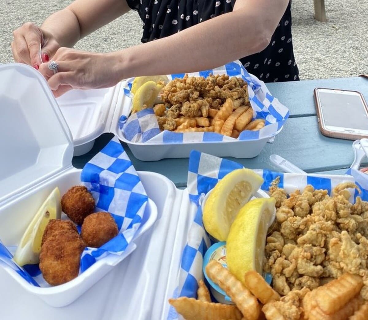 Food at Tommy's Clam Shack located in Warwick, RI.