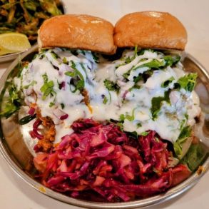 Food at Chai Pani located in Asheville, NC.