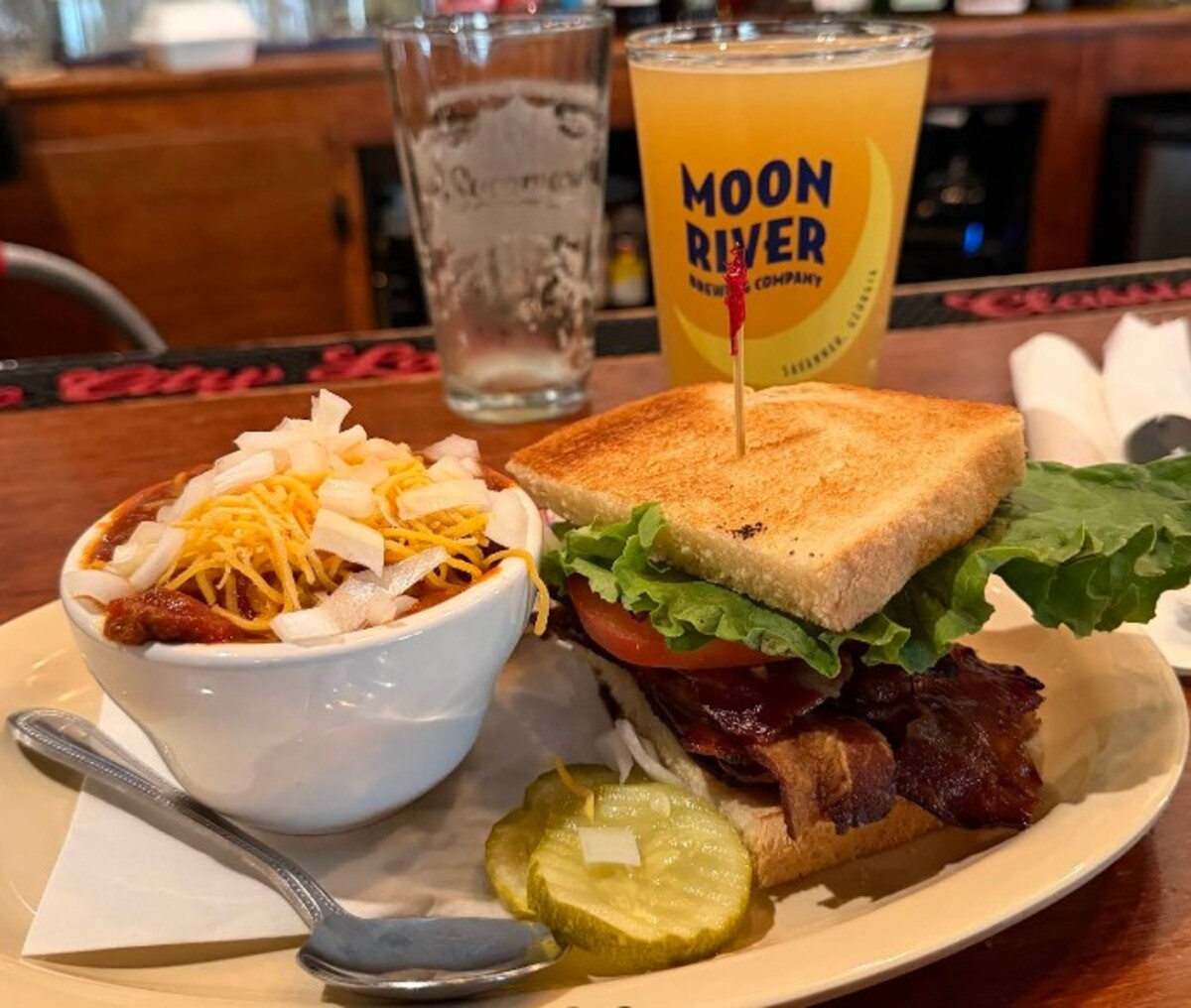 Food at Crystal Beer Parlor located in Savannah, GA. 