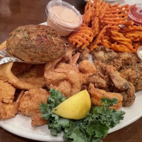 Food at Crystal Beer Parlor located in Savannah, GA.