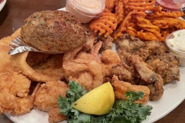 Food at Crystal Beer Parlor located in Savannah, GA.