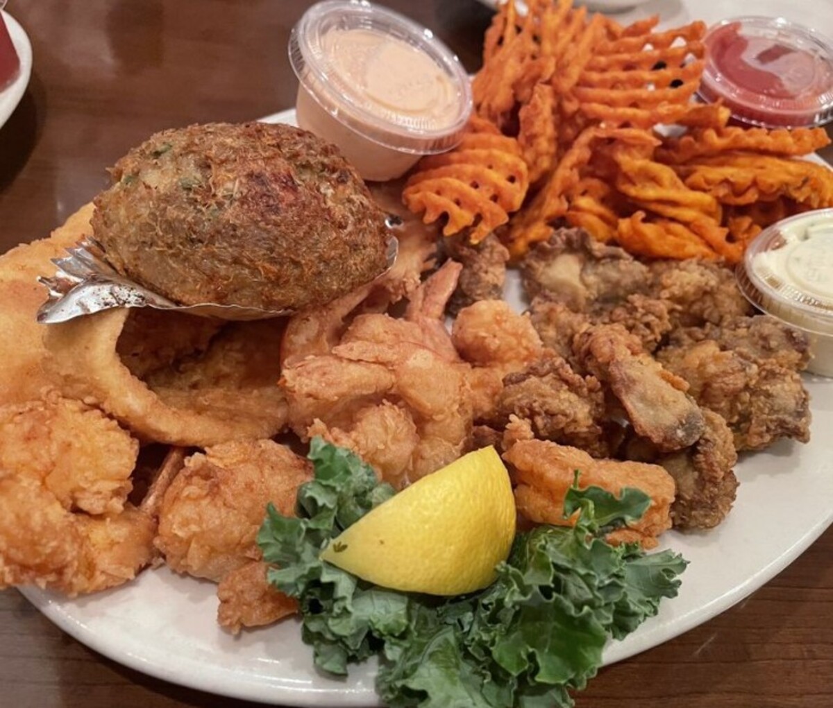 Food at Crystal Beer Parlor located in Savannah, GA.  