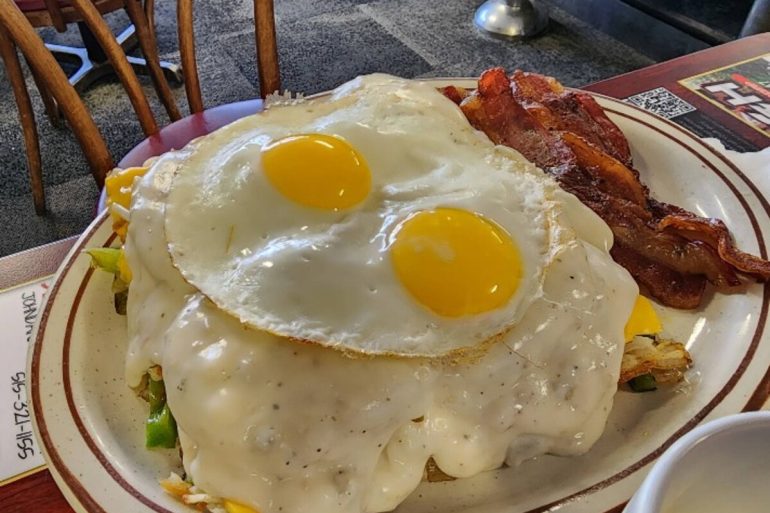 Food at Waveland Cafe located in Des Moines, IA.