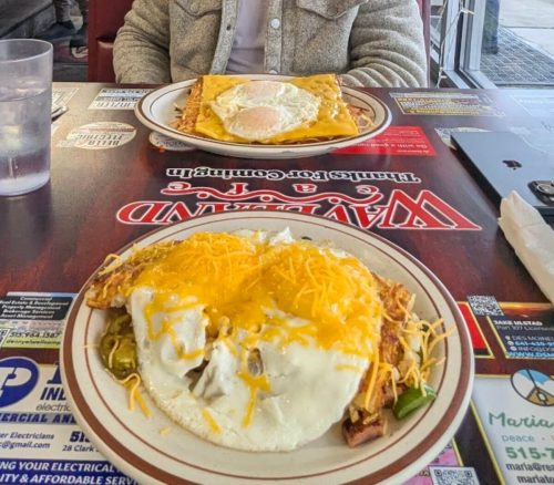Food at Waveland Cafe located in Des Moines, IA.