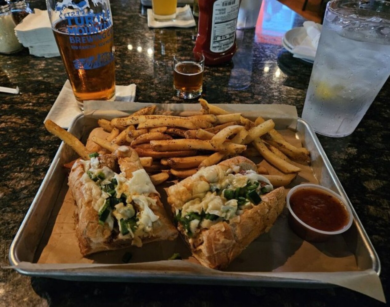 Food at Turtle Mountain Brewing located in Rio Rancho, NM. 