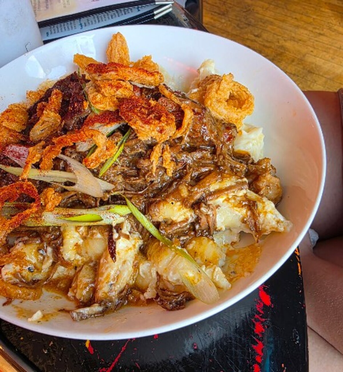 Food at Lost Dog Café & Lounge located in Binghamton, NY.    