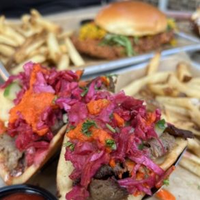 Food at Bahnhof WVrsthaus & Biergarten located in Huntington, WV.