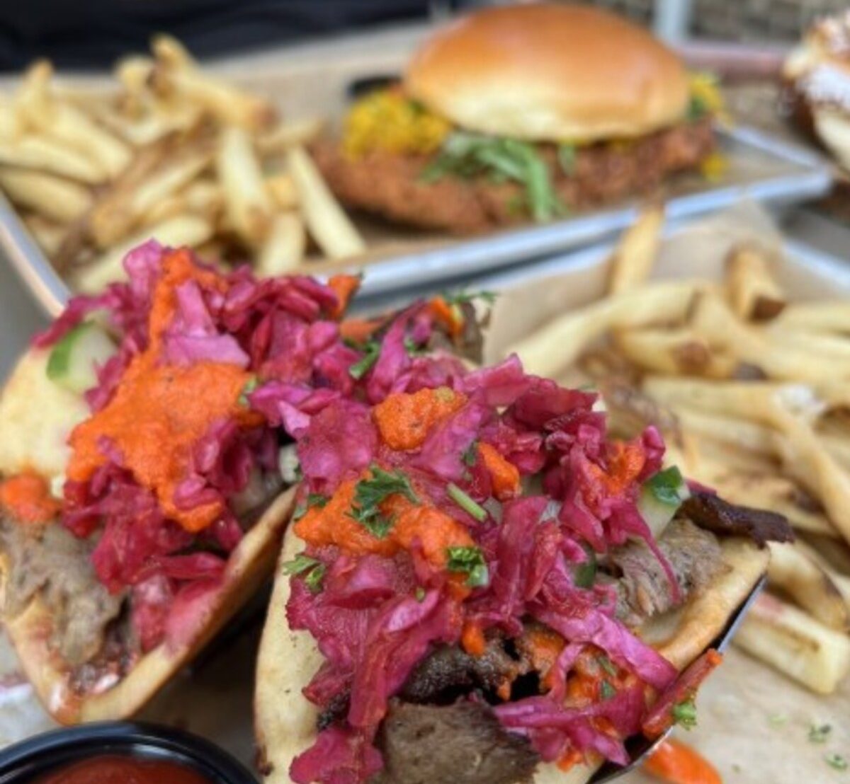 Food at Bahnhof WVrsthaus & Biergarten located in Huntington, WV. 