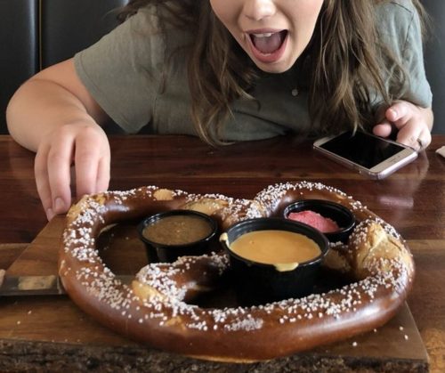 Food at Bahnhof WVrsthaus & Biergarten located in Huntington, WV.