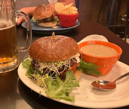 Food at The Booch Bar located in Hilo, HI.