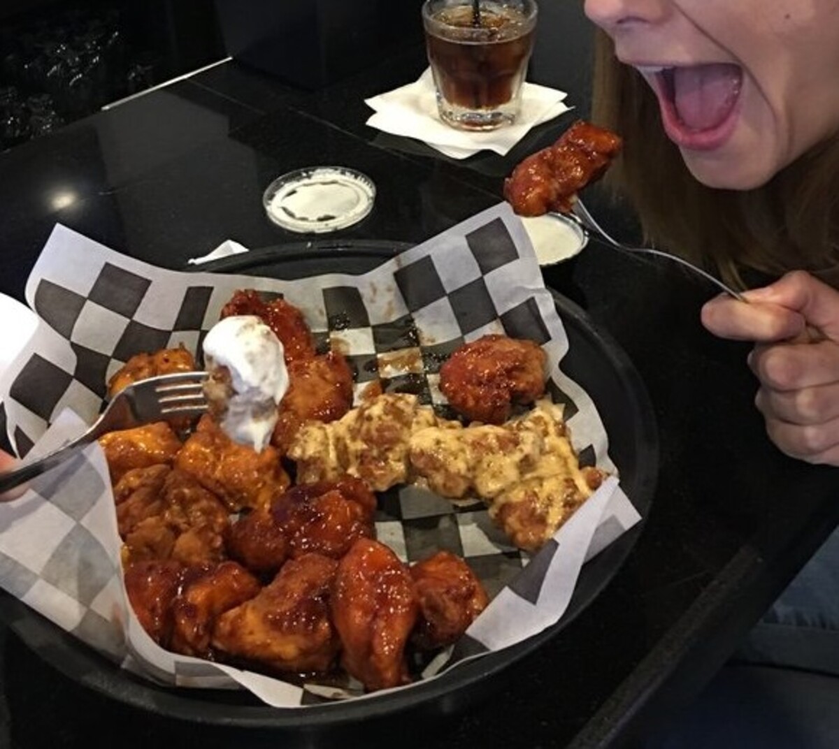 Food at The Dirty Bird located in Jackson, MI. 