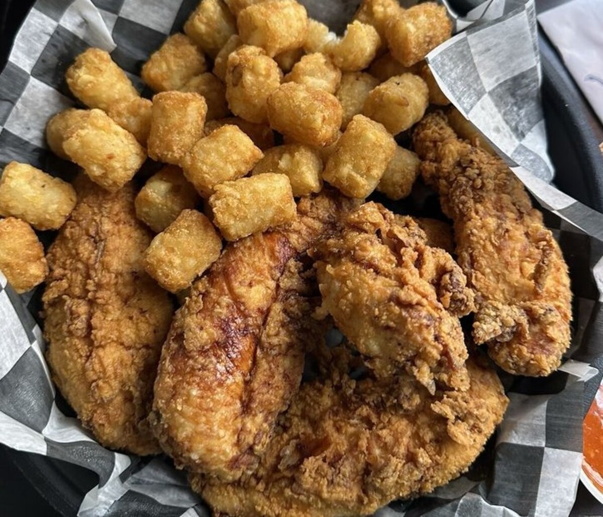 Food at The Dirty Bird located in Jackson, MI. 