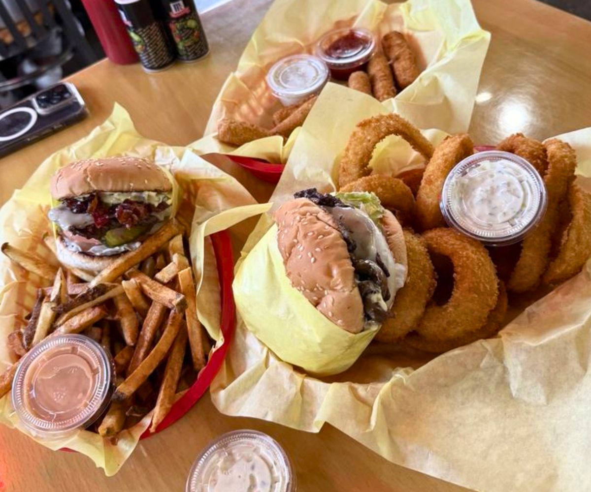 burgers at Burger Express in Federal Way, Washington