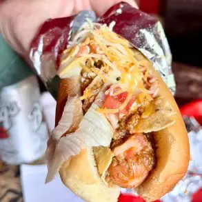 Taco Dog at Hillbilly Hot Dogs in Laserge, WV