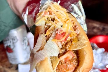Taco Dog at Hillbilly Hot Dogs in Laserge, WV