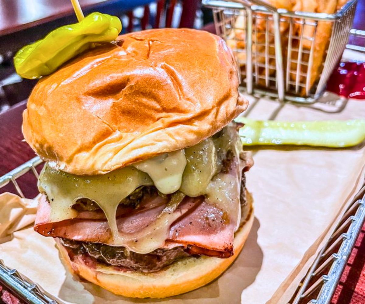 Cuban Cow Burger at Hops Burger Bar in Greensboro, NC