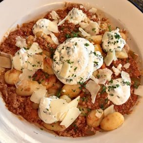 Gnocchi Bolognese at DaVinci's Eatery in Lewiston, Maine