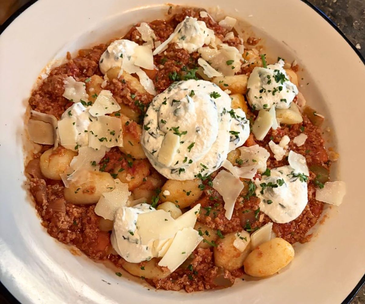 Gnocchi Bolognese at DaVinci's Eatery in Lewiston, Maine