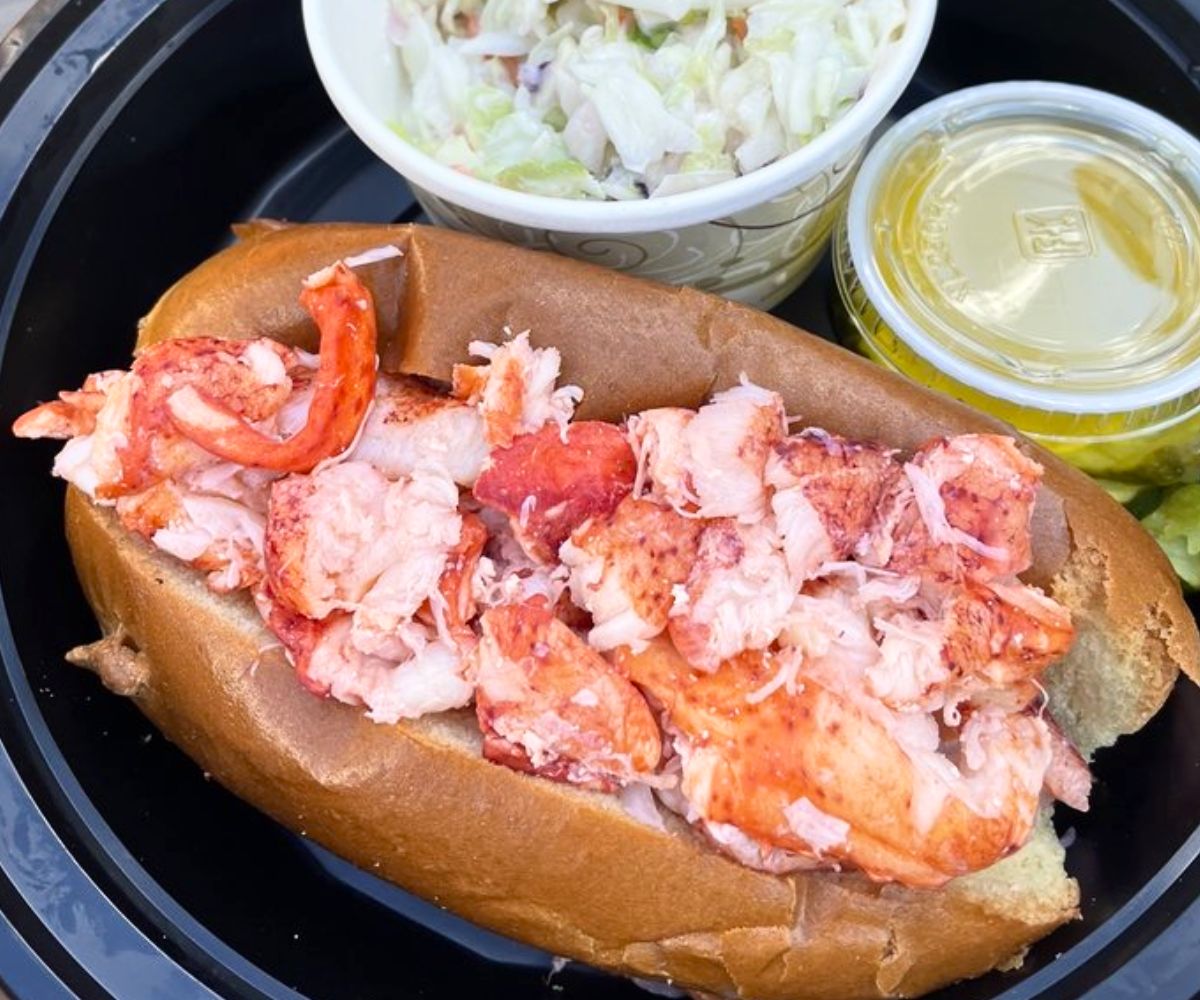 Famous Maine Lobster Roll at Allison's Restaurant in Kennebunkport, Maine