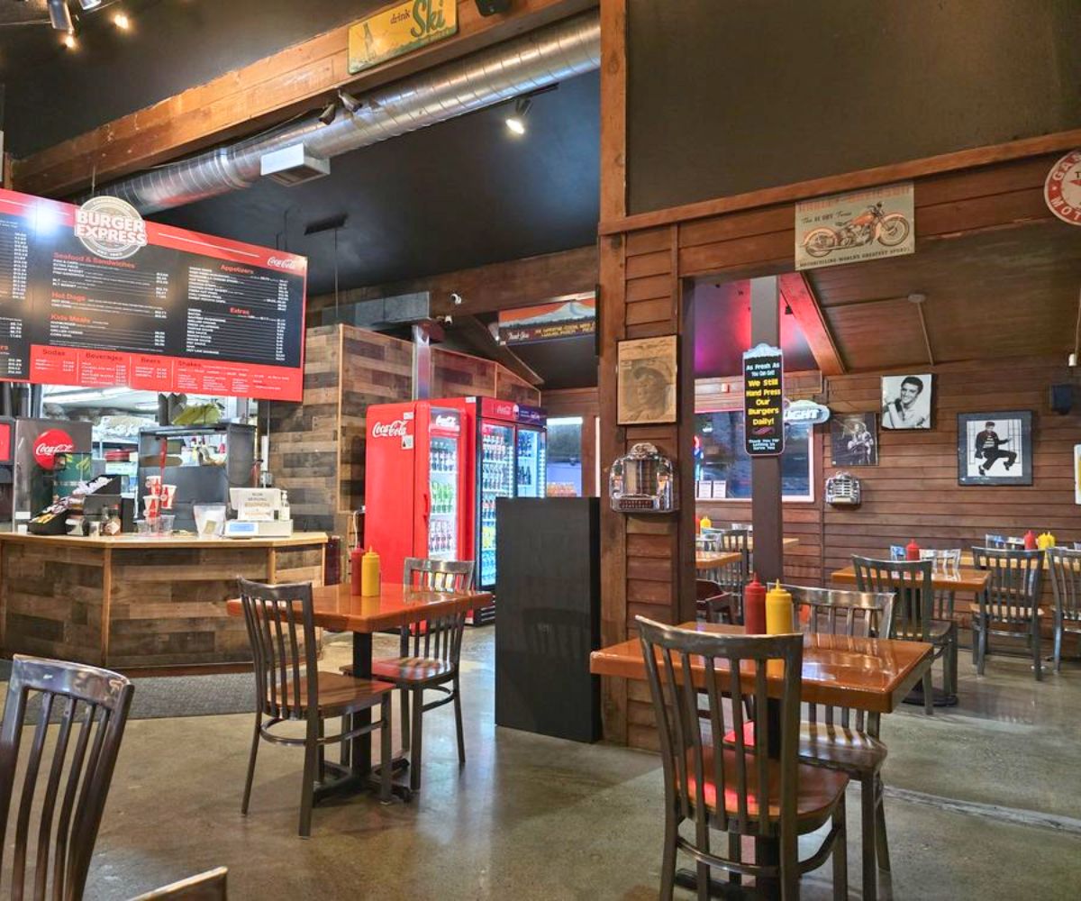 interior of Burger Express in Federal Way, WA