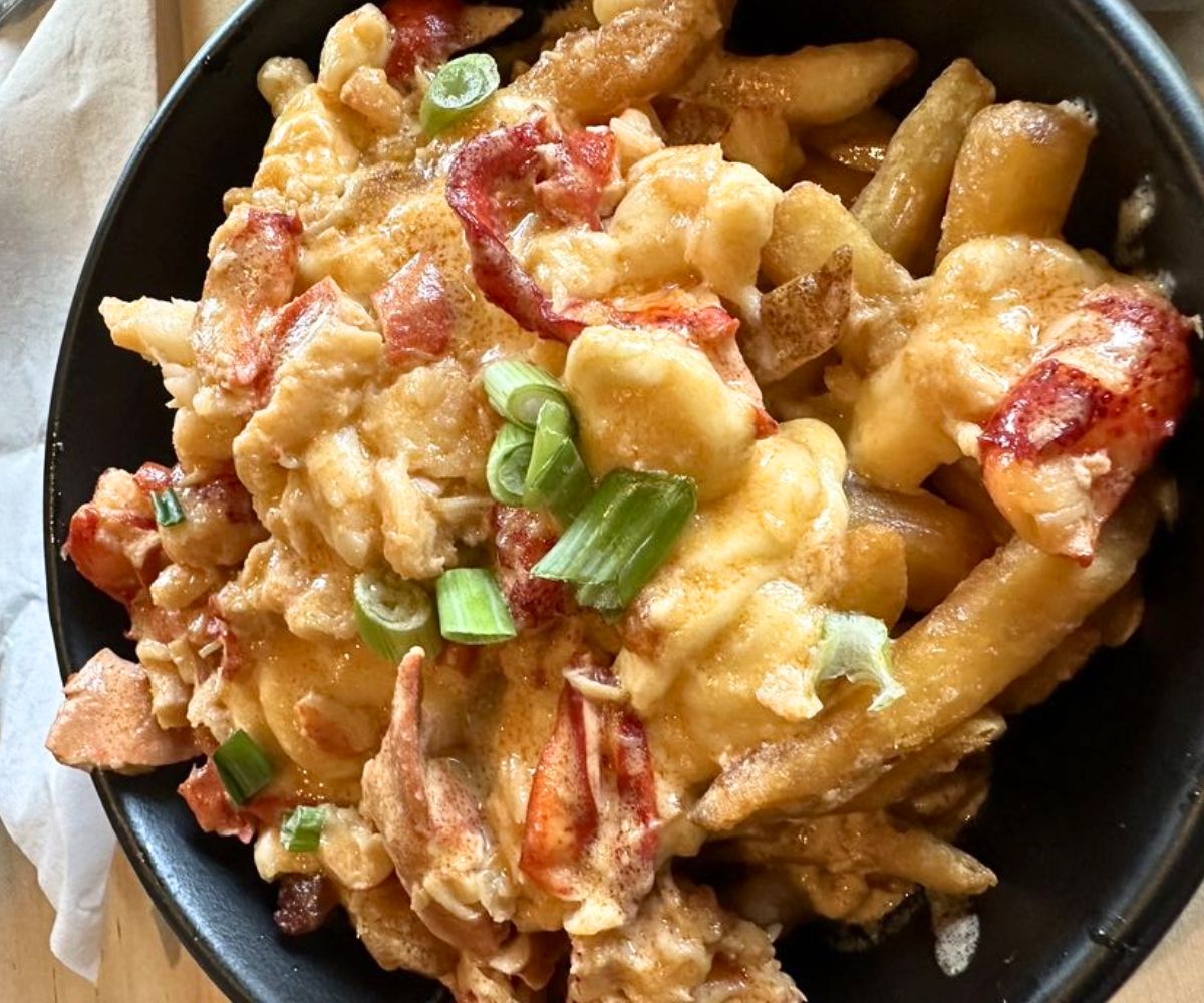 Lobster Bisque Poutine at Allison's Restaurant in Kennebunkport, Maine