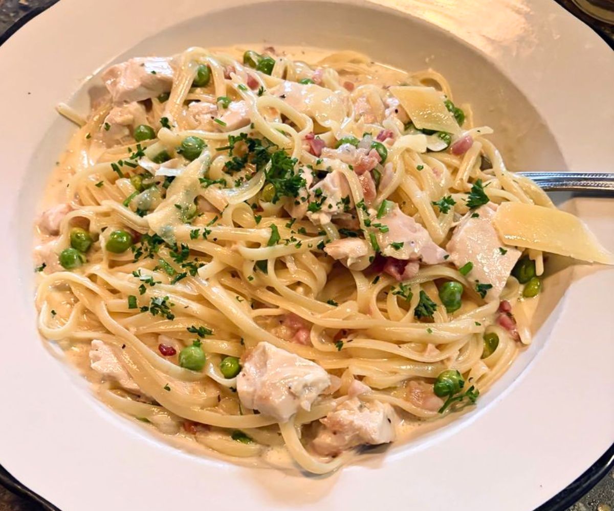 Linguine Carbonara at DaVinci's Eatery in Lewiston, ME