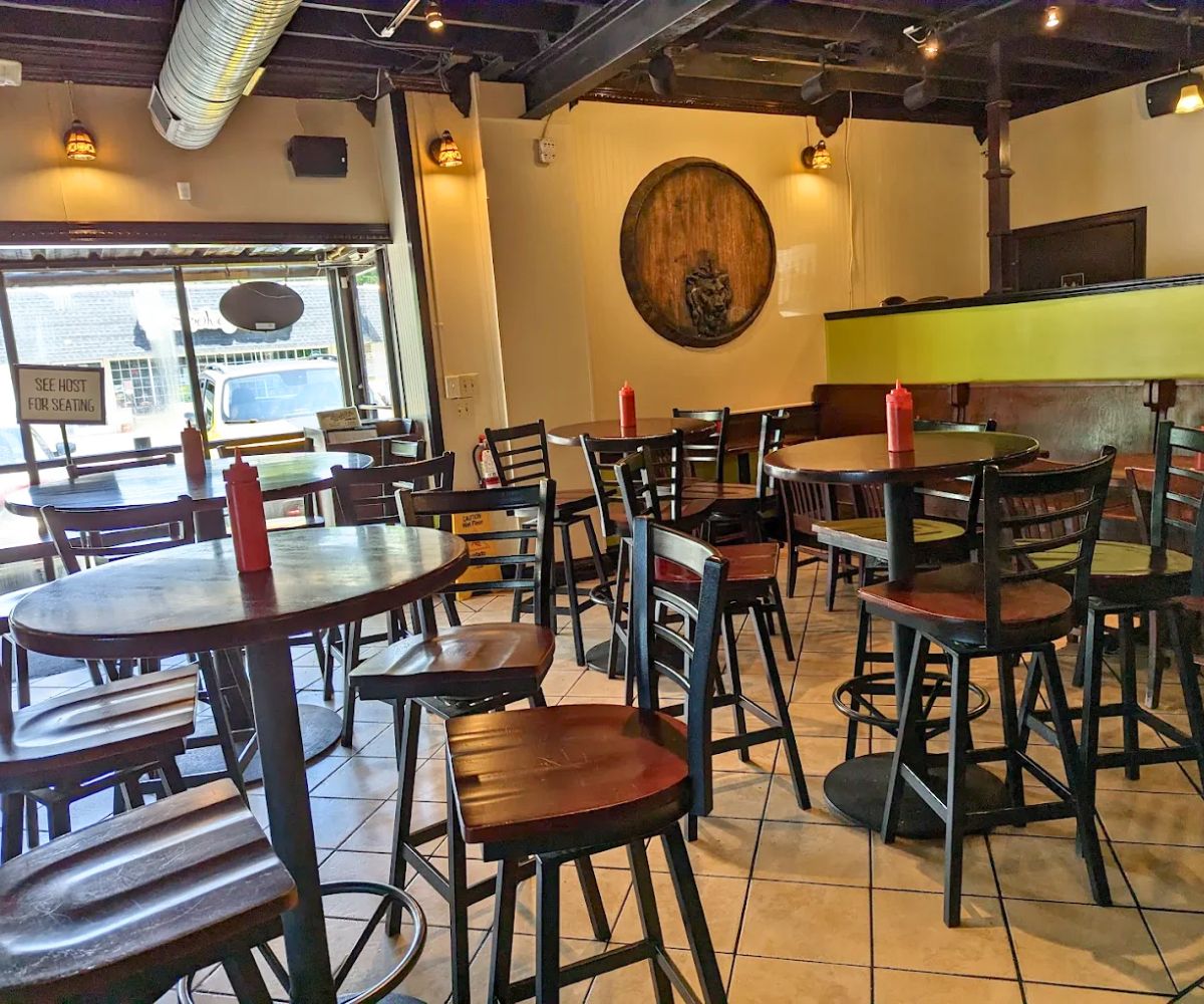 interior of Hops Burger Bar in Greensboro, NC