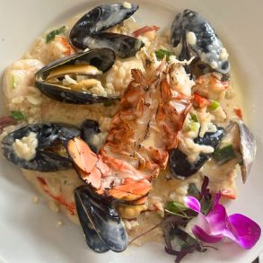 Seafood Risotto at Allison's Restaurant in Kennebunkport, Maine